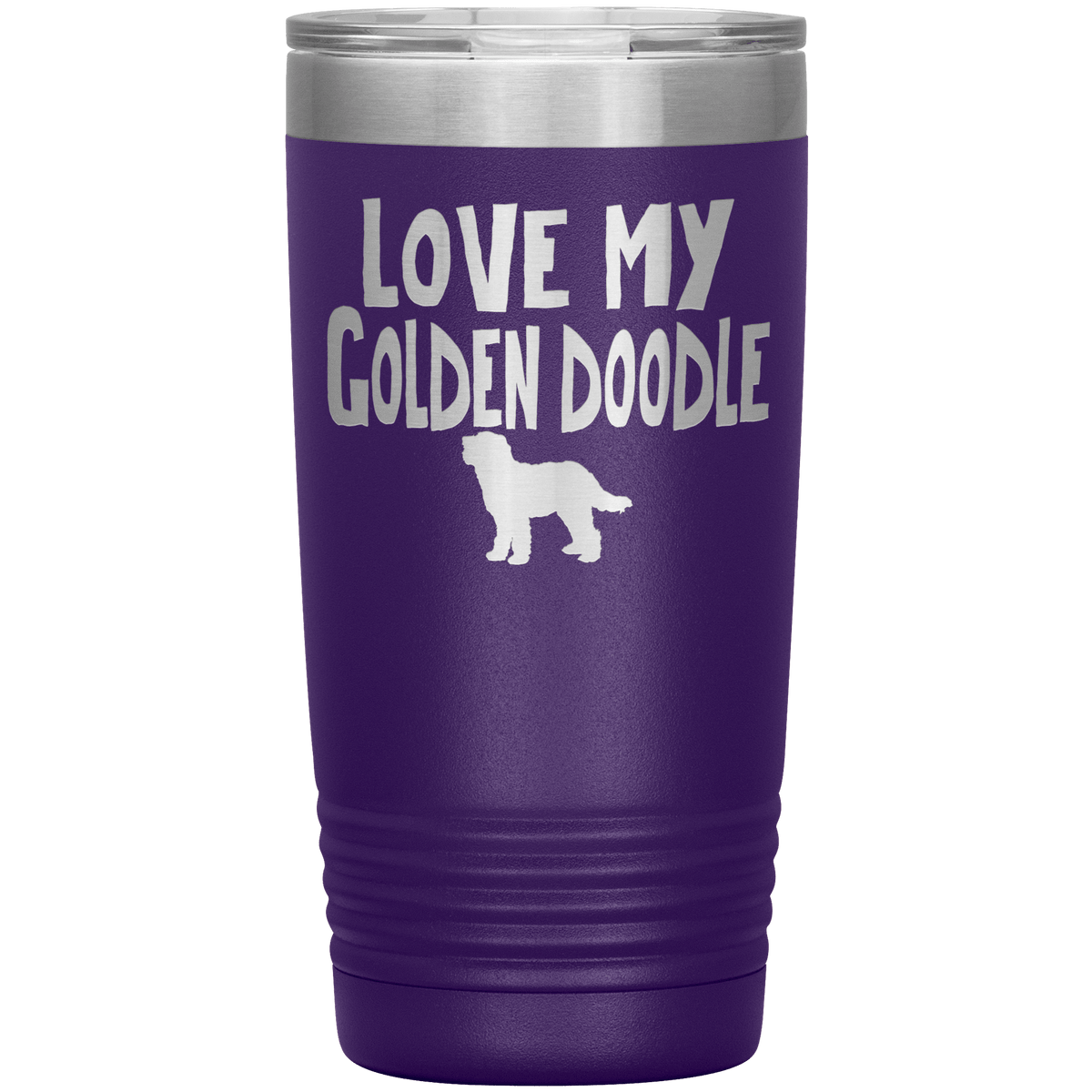 Love My Golden Doodle 20 Oz Vacuum Tumbler Tumblers Purple