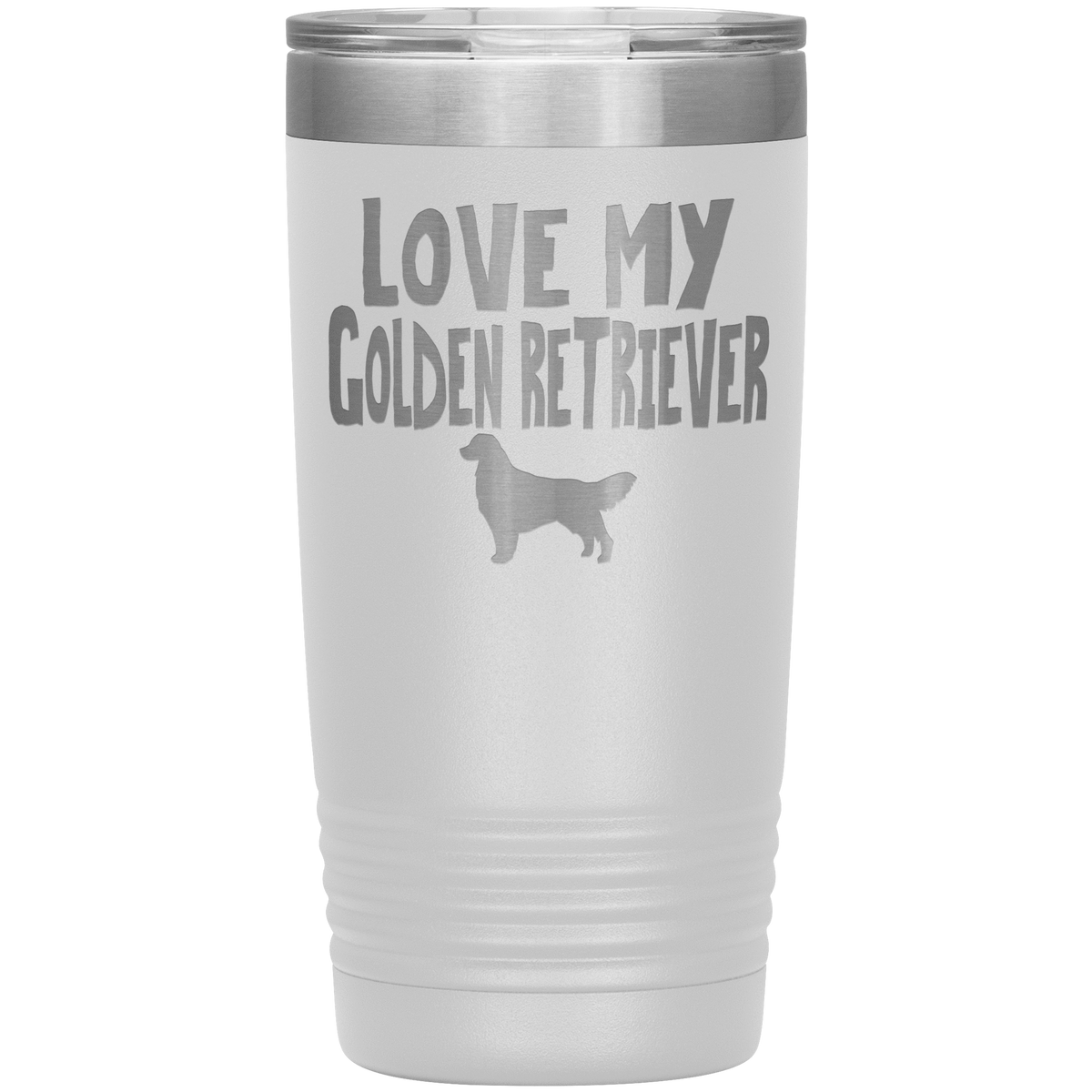 Love My Golden Retriever 20 Oz Vacuum Tumbler Tumblers White
