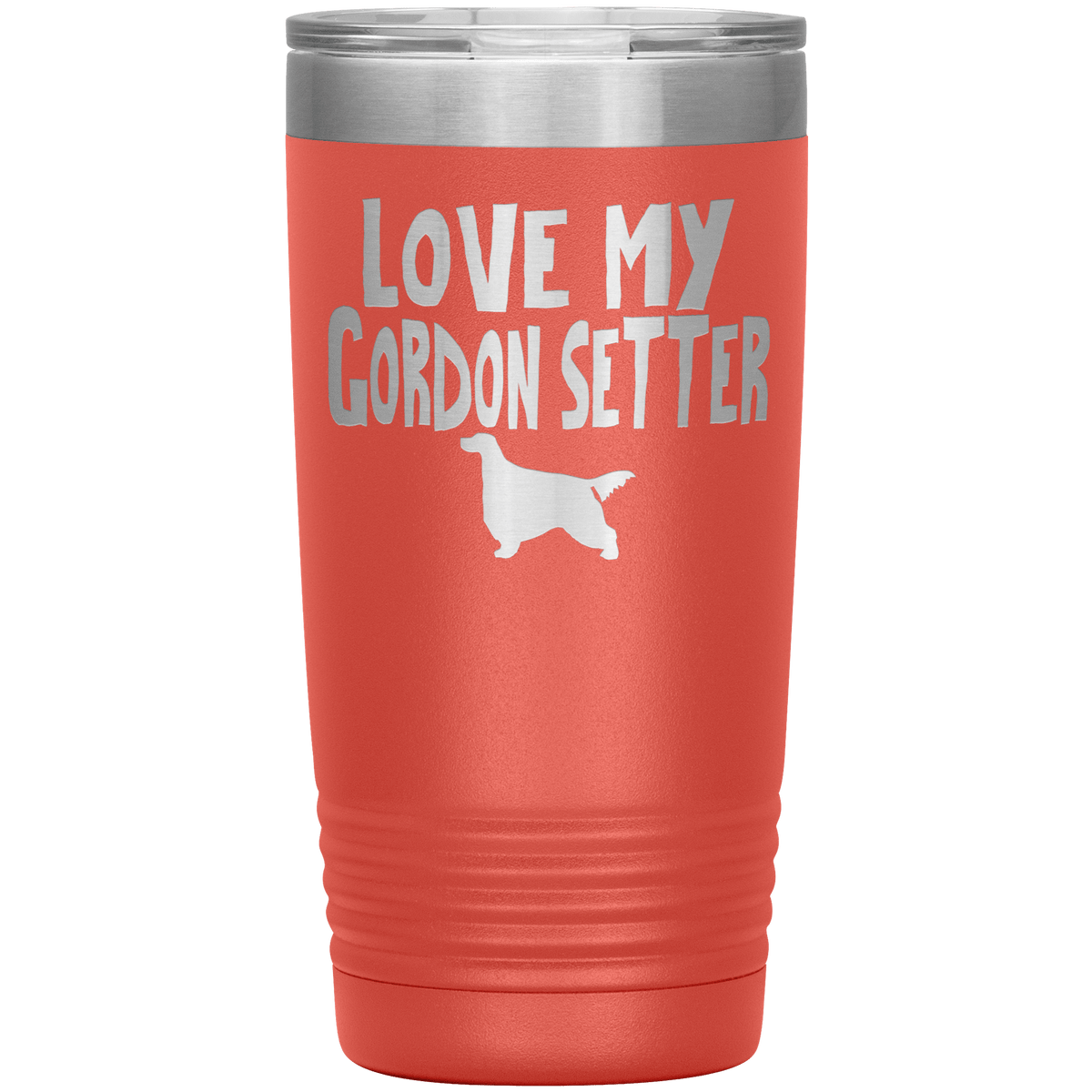 Love My Gordon Setter 20 Oz Vacuum Tumbler Tumblers Coral
