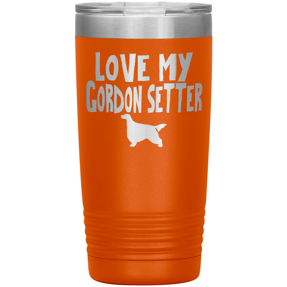 Love My Gordon Setter 20 Oz Vacuum Tumbler Tumblers Orange