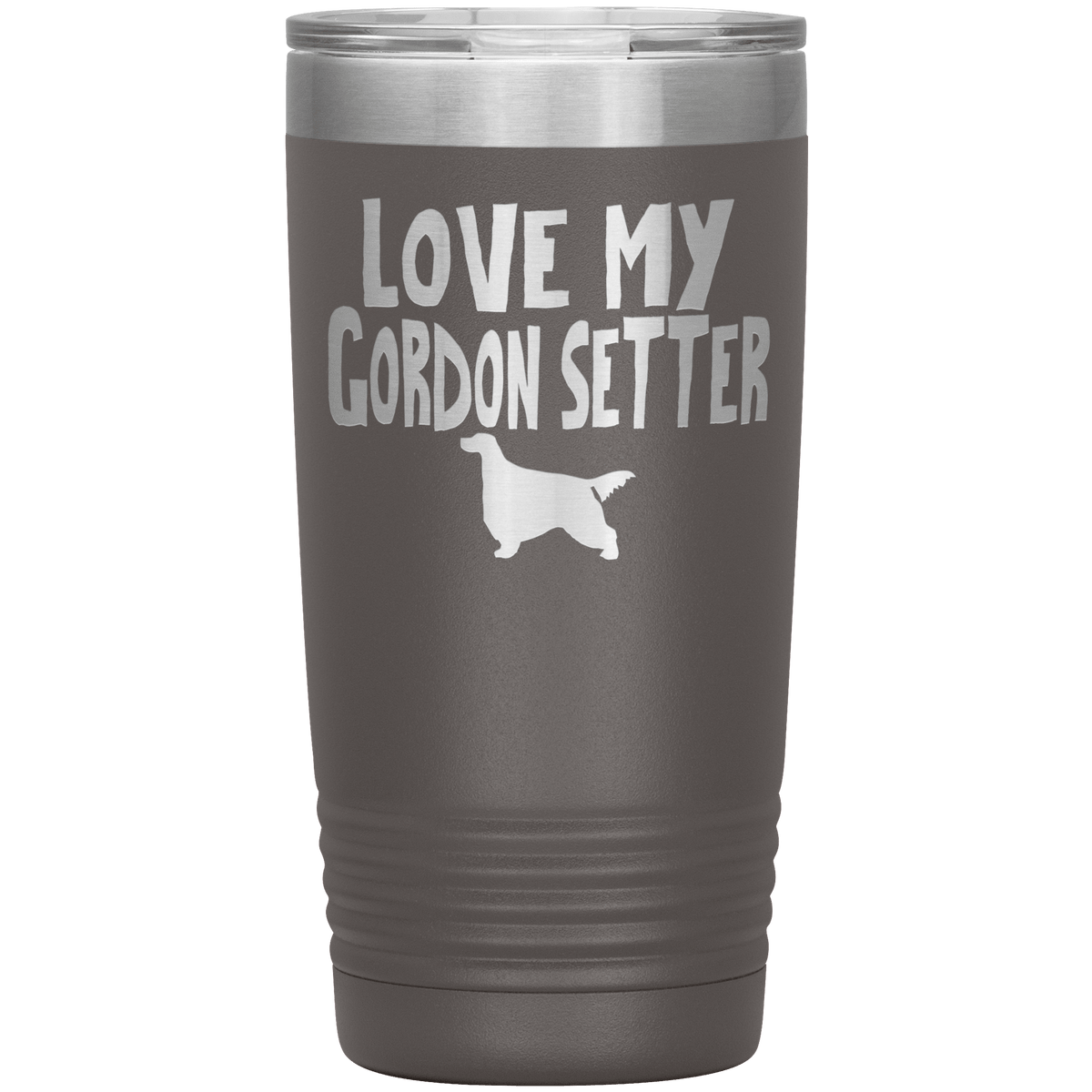 Love My Gordon Setter 20 Oz Vacuum Tumbler Tumblers Pewter