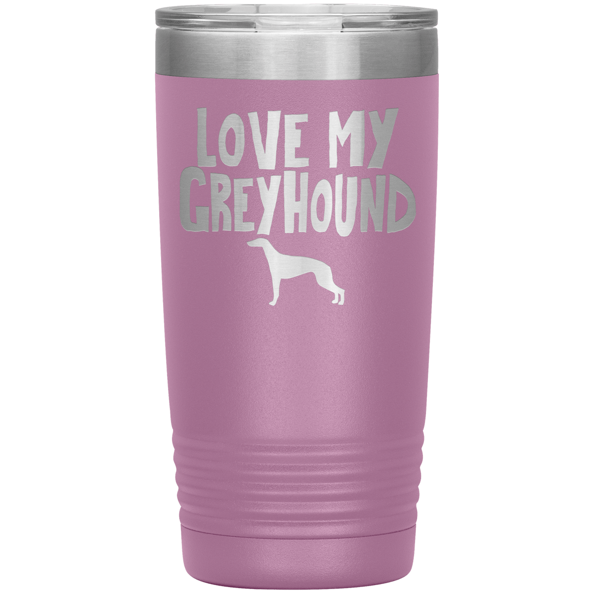 Love My Greyhound 20 Oz Vacuum Tumbler Tumblers Light Purple