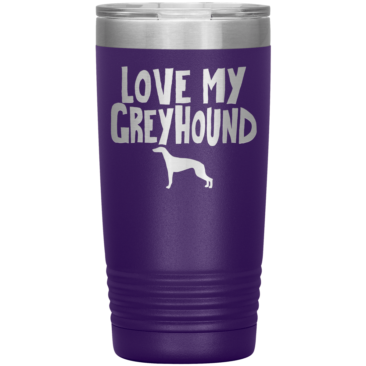 Love My Greyhound 20 Oz Vacuum Tumbler Tumblers Purple