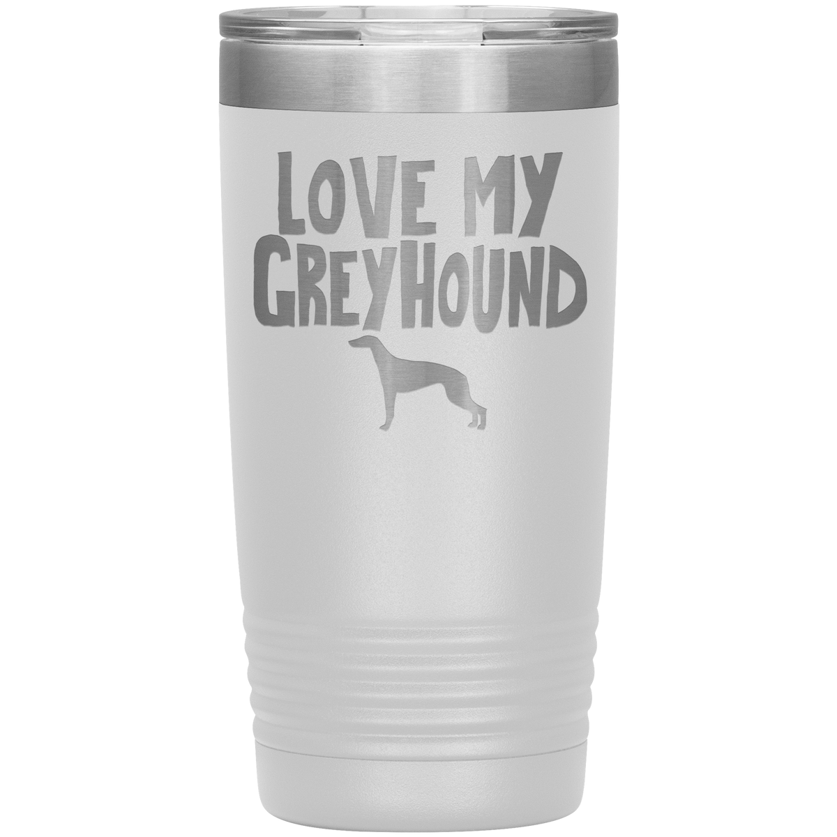 Love My Greyhound 20 Oz Vacuum Tumbler Tumblers White