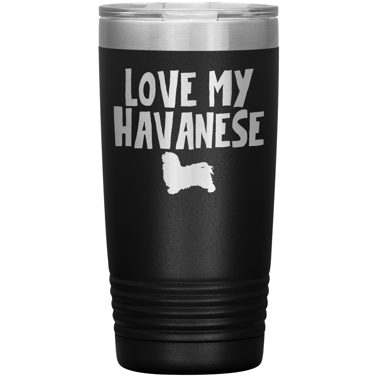 Love My Havanese 20 Oz Vacuum Tumbler Tumblers Black