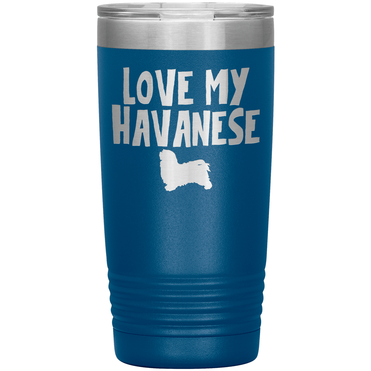 Love My Havanese 20 Oz Vacuum Tumbler Tumblers Blue