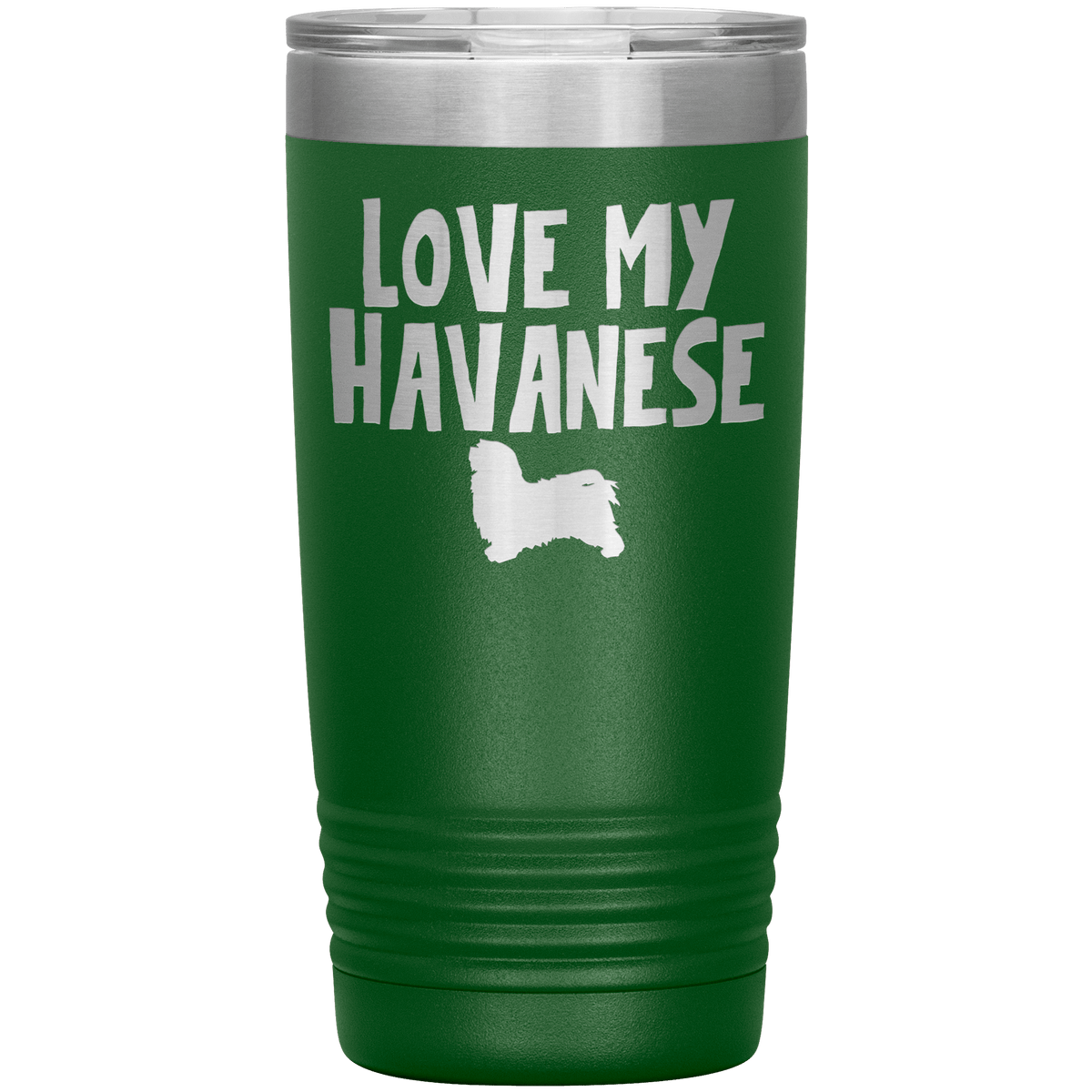 Love My Havanese 20 Oz Vacuum Tumbler Tumblers Green