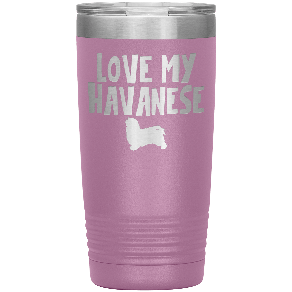 Love My Havanese 20 Oz Vacuum Tumbler Tumblers Light Purple