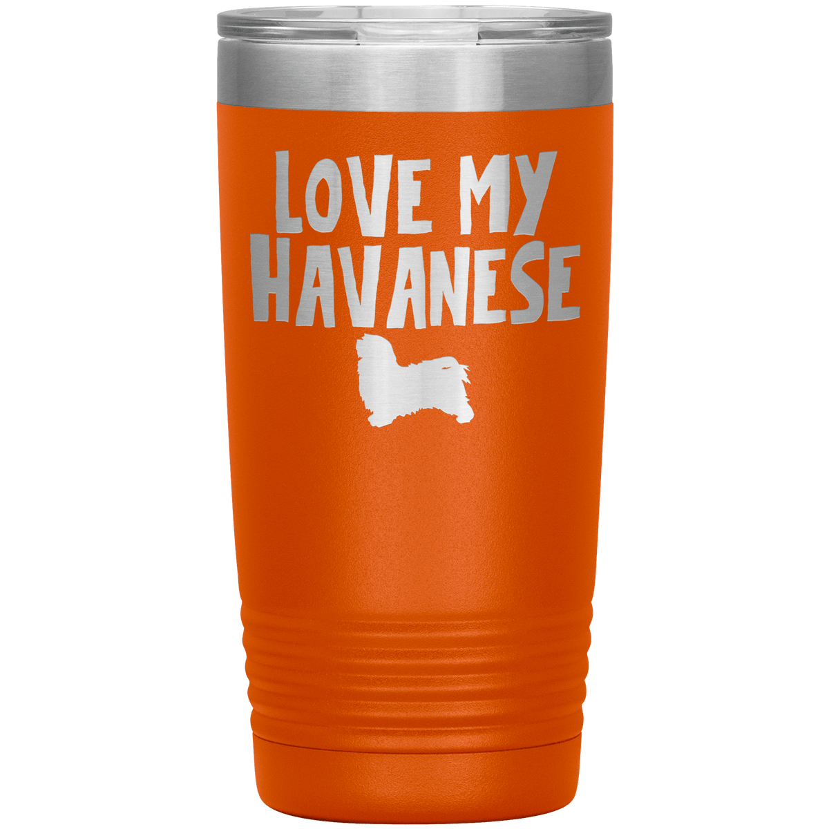 Love My Havanese 20 Oz Vacuum Tumbler Tumblers Orange