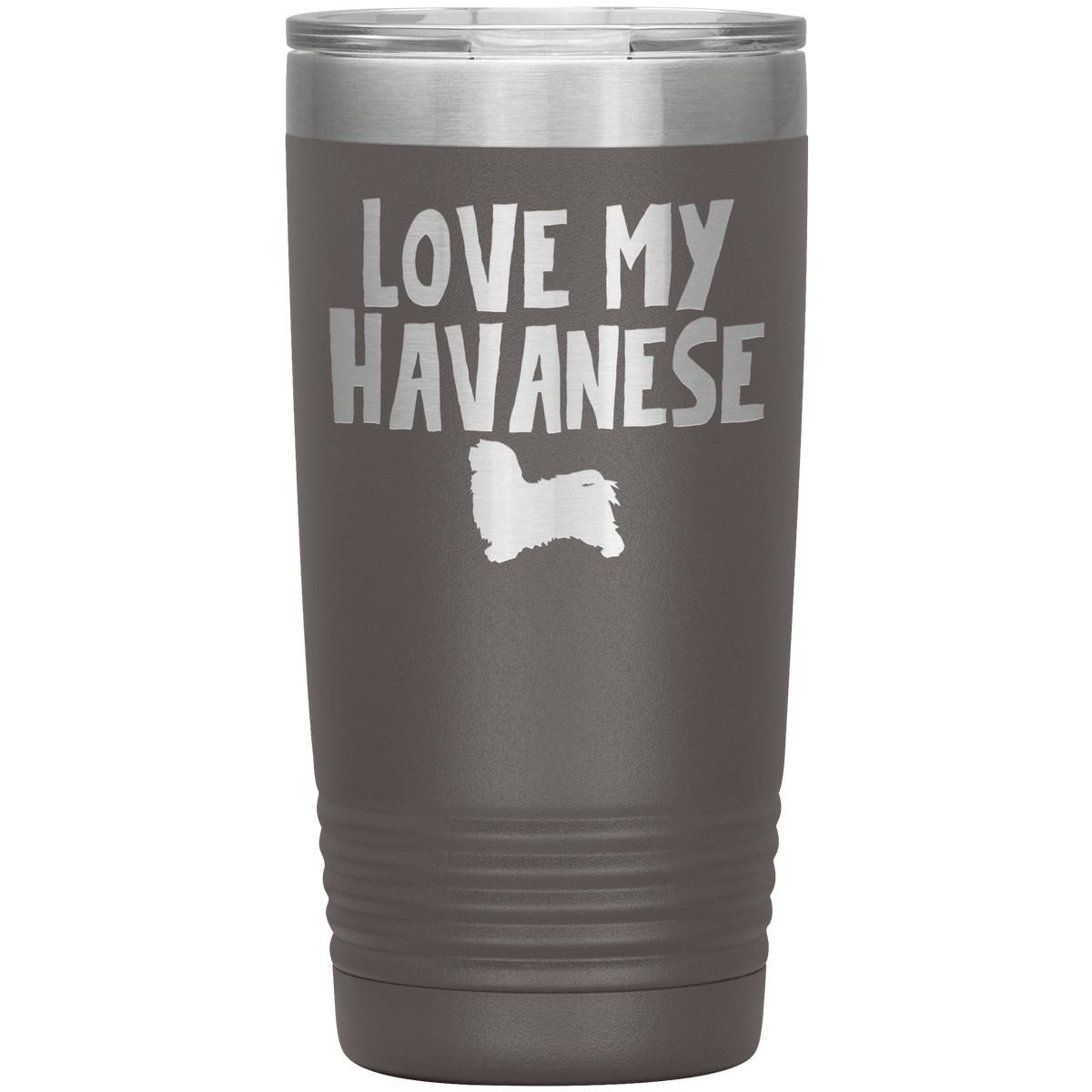 Love My Havanese 20 Oz Vacuum Tumbler Tumblers Pewter