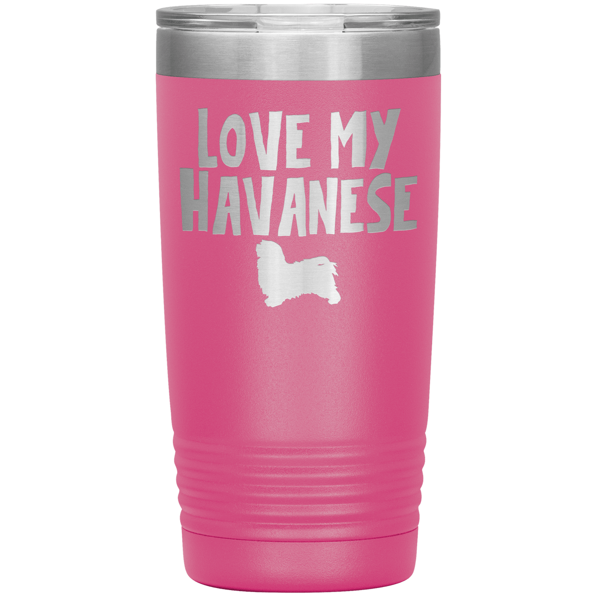 Love My Havanese 20 Oz Vacuum Tumbler Tumblers Pink