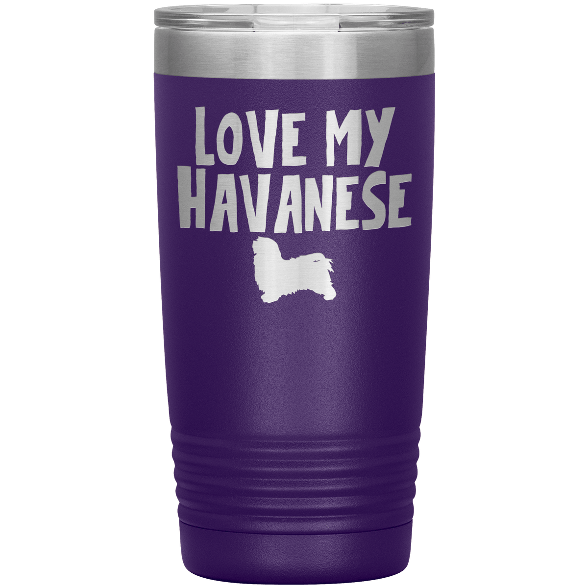 Love My Havanese 20 Oz Vacuum Tumbler Tumblers Purple