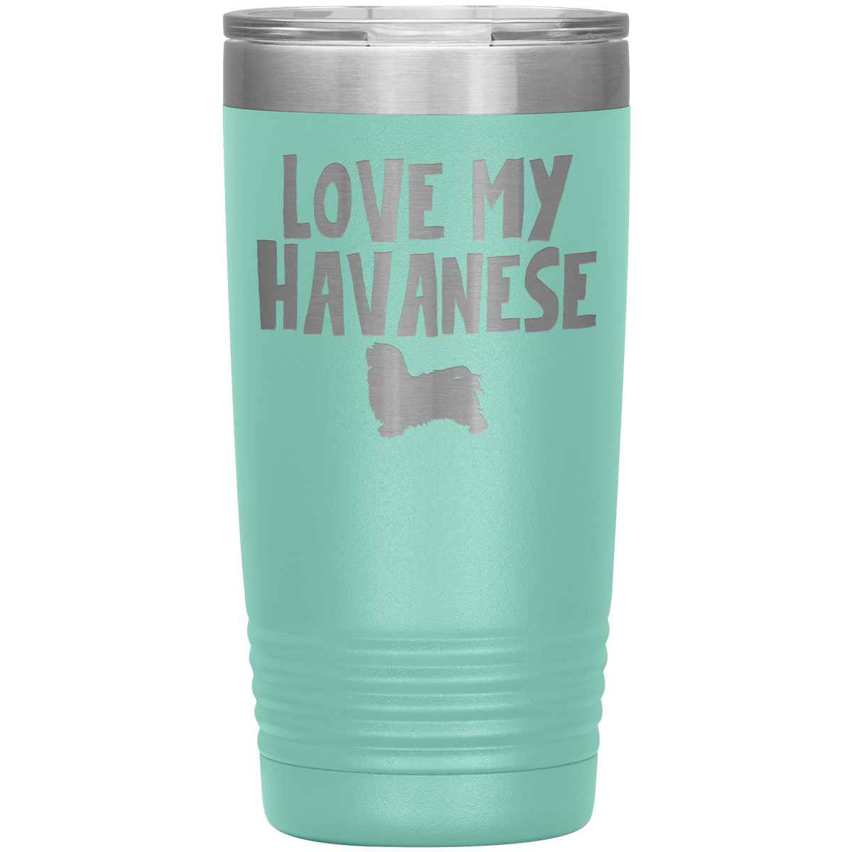 Love My Havanese 20 Oz Vacuum Tumbler Tumblers Teal