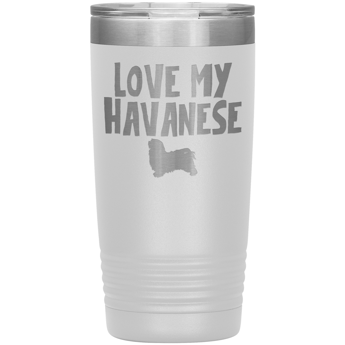 Love My Havanese 20 Oz Vacuum Tumbler Tumblers White