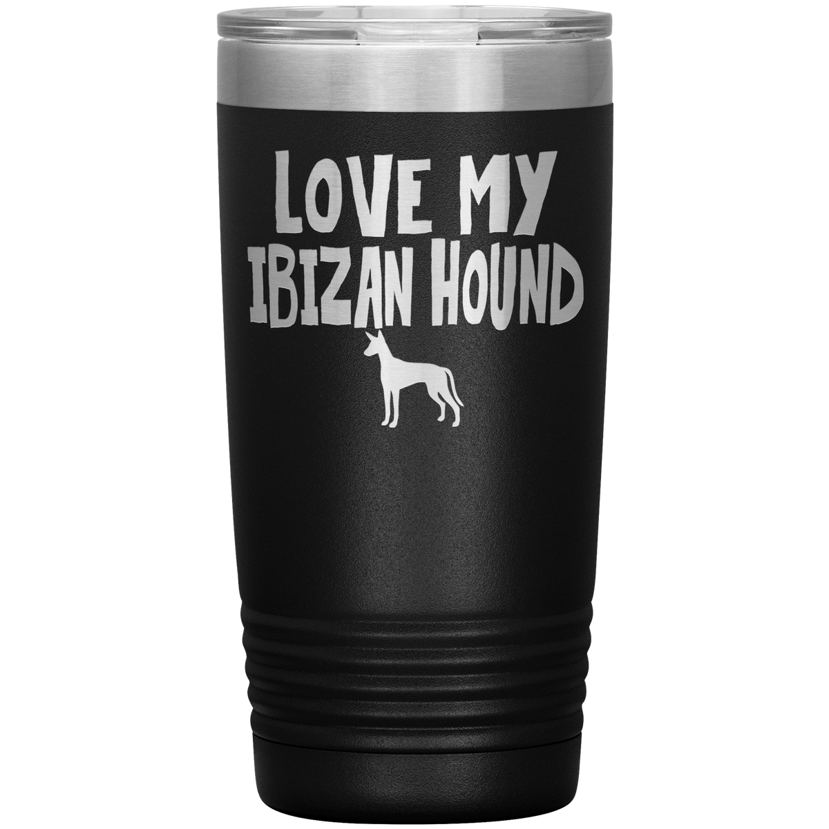 Love My Ibizan Hound 20 Oz Vacuum Tumbler Tumblers Black