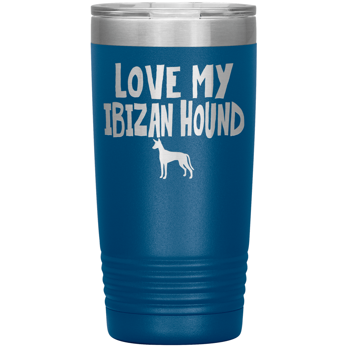 Love My Ibizan Hound 20 Oz Vacuum Tumbler Tumblers Blue