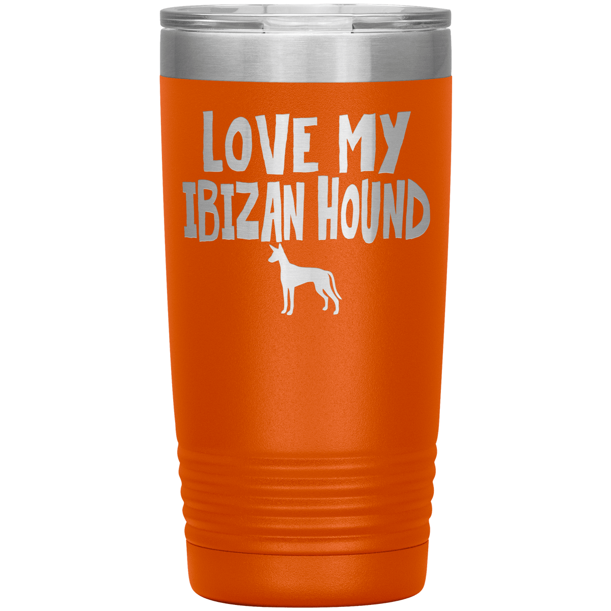 Love My Ibizan Hound 20 Oz Vacuum Tumbler Tumblers Orange