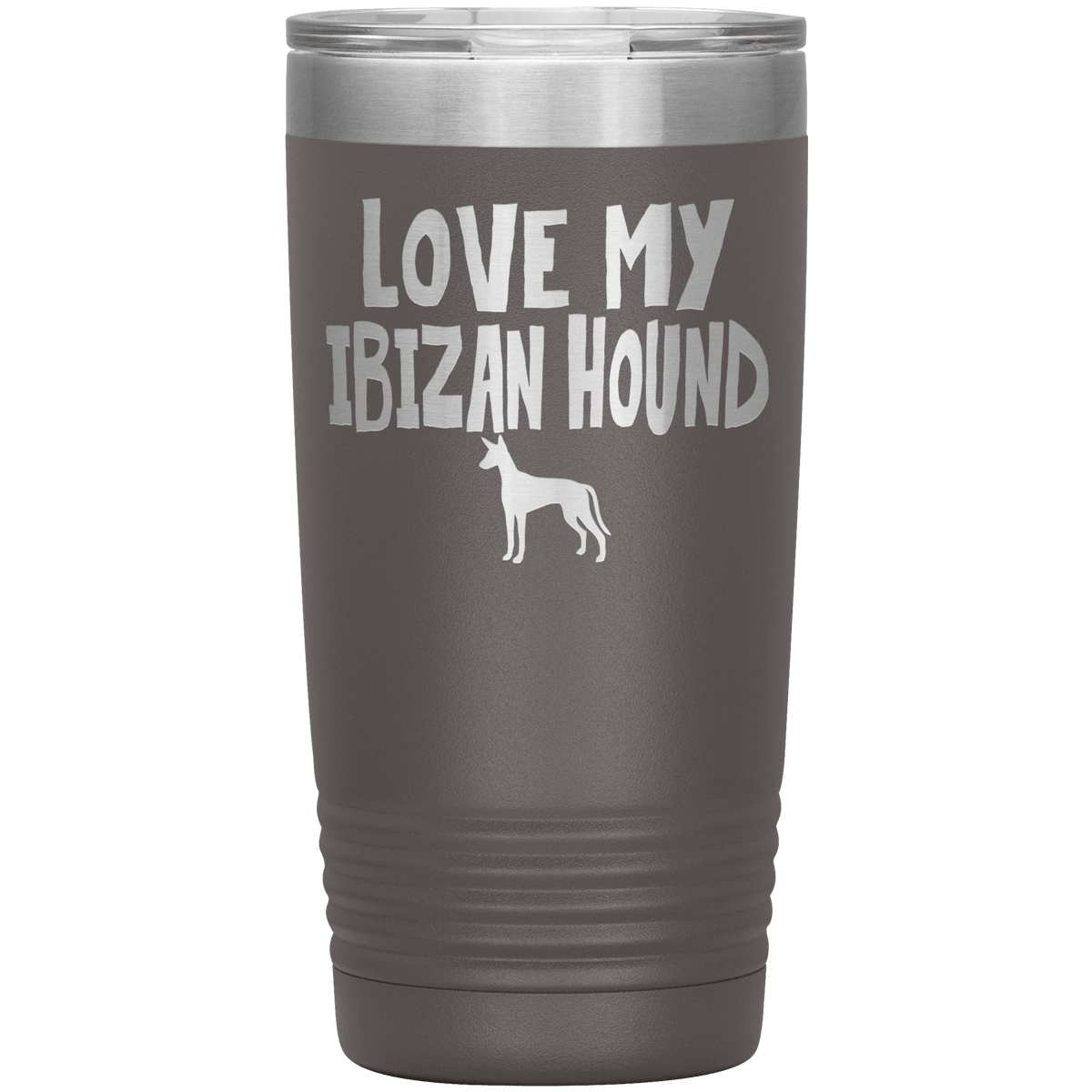 Love My Ibizan Hound 20 Oz Vacuum Tumbler Tumblers Pewter