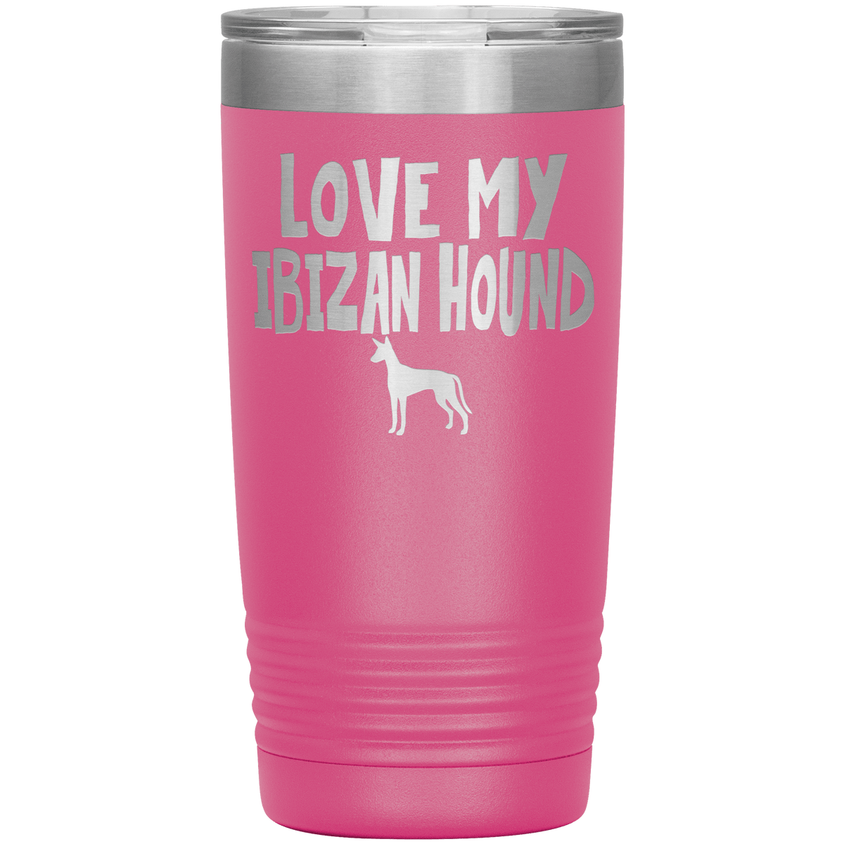 Love My Ibizan Hound 20 Oz Vacuum Tumbler Tumblers Pink