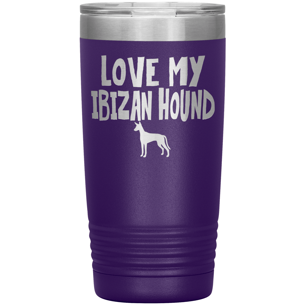 Love My Ibizan Hound 20 Oz Vacuum Tumbler Tumblers Purple