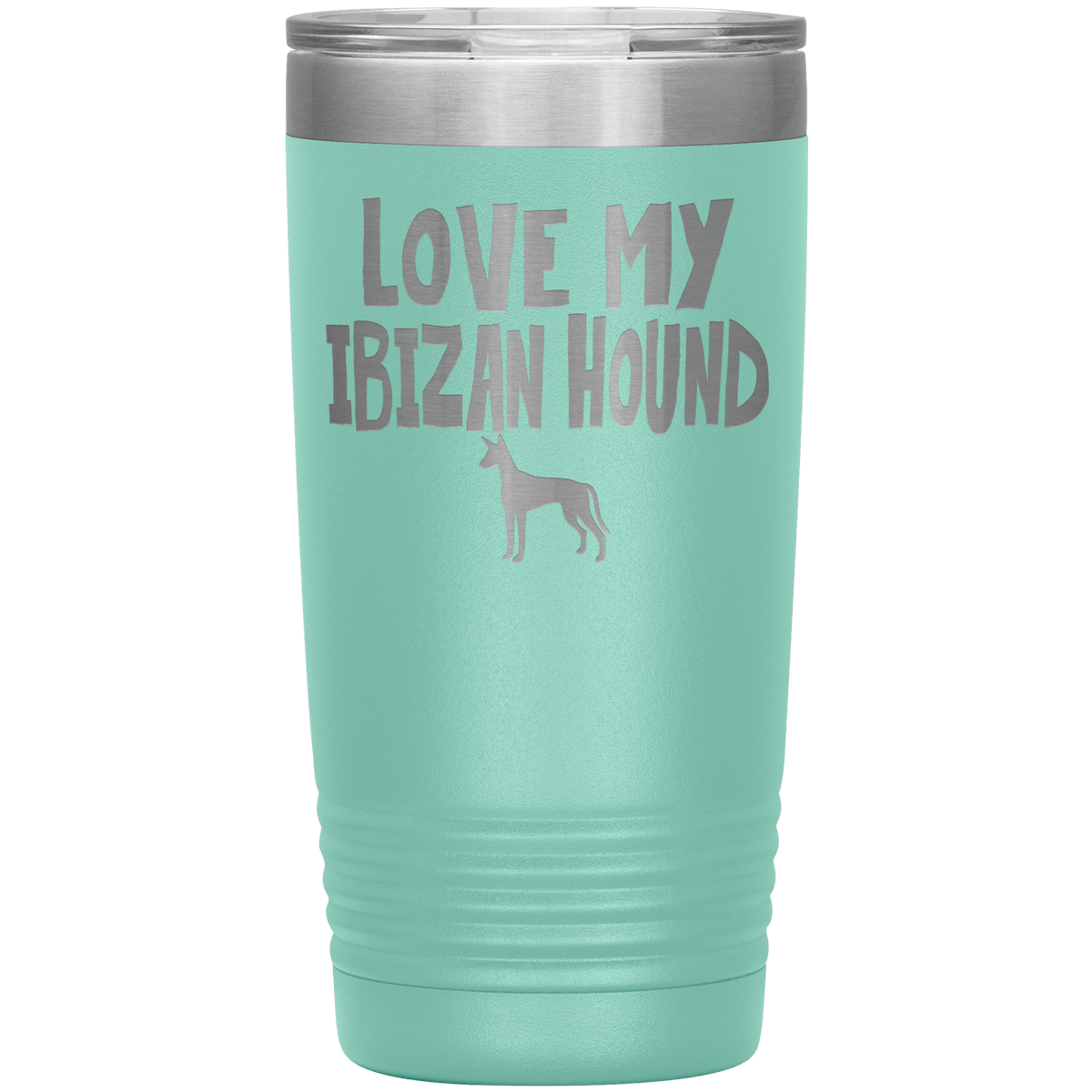 Love My Ibizan Hound 20 Oz Vacuum Tumbler Tumblers Teal