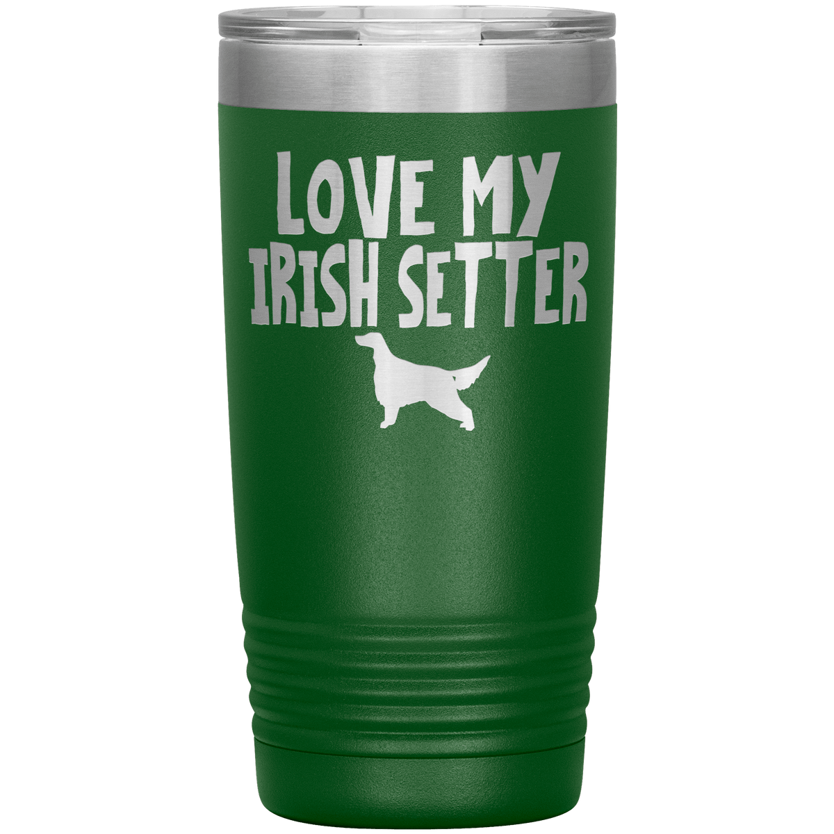 Love My Irish Setter 20 Oz Vacuum Tumbler Tumblers Green