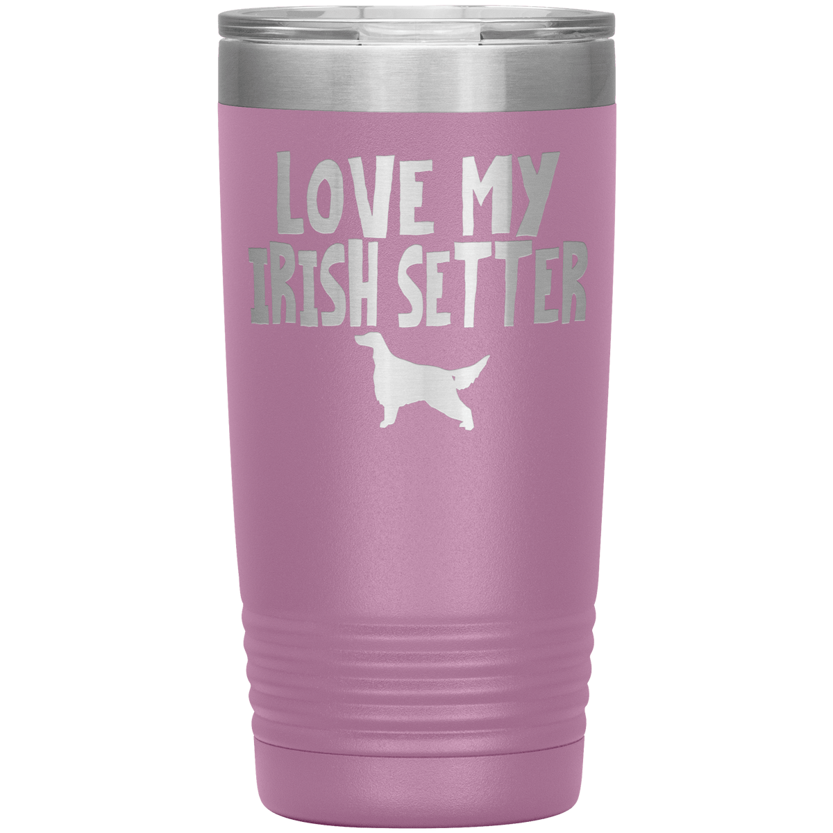 Love My Irish Setter 20 Oz Vacuum Tumbler Tumblers Light Purple