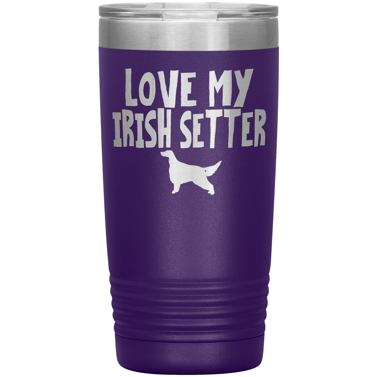 Love My Irish Setter 20 Oz Vacuum Tumbler Tumblers Purple