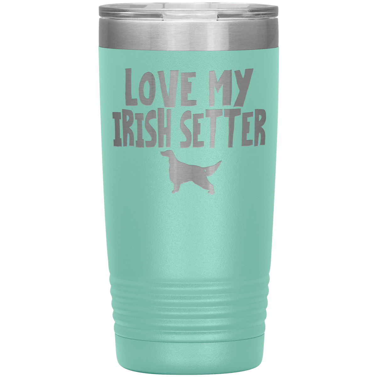 Love My Irish Setter 20 Oz Vacuum Tumbler Tumblers Teal