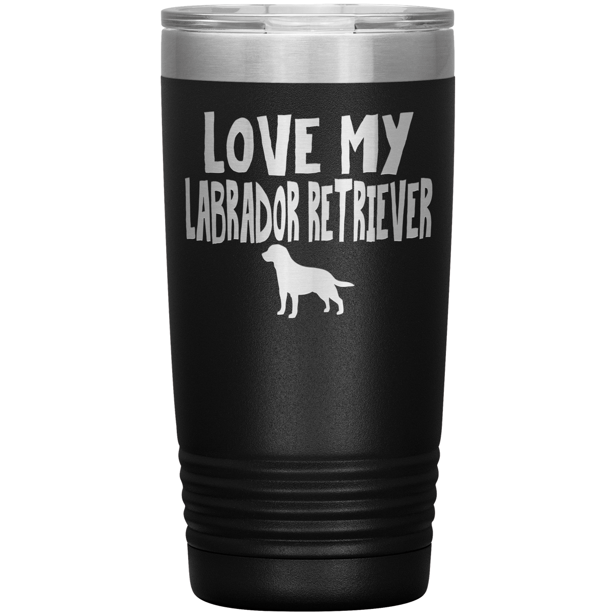 Love My Labrador Retriever 20 Oz Vacuum Tumbler Tumblers Black