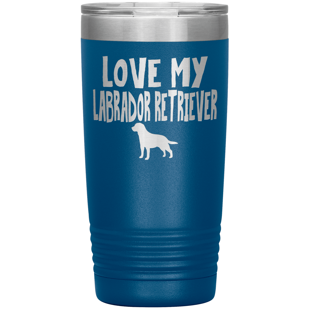 Love My Labrador Retriever 20 Oz Vacuum Tumbler Tumblers Blue