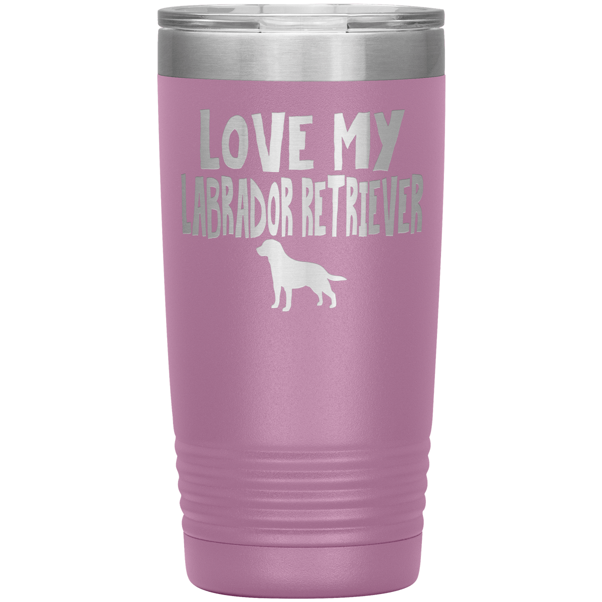 Love My Labrador Retriever 20 Oz Vacuum Tumbler Tumblers Light Purple