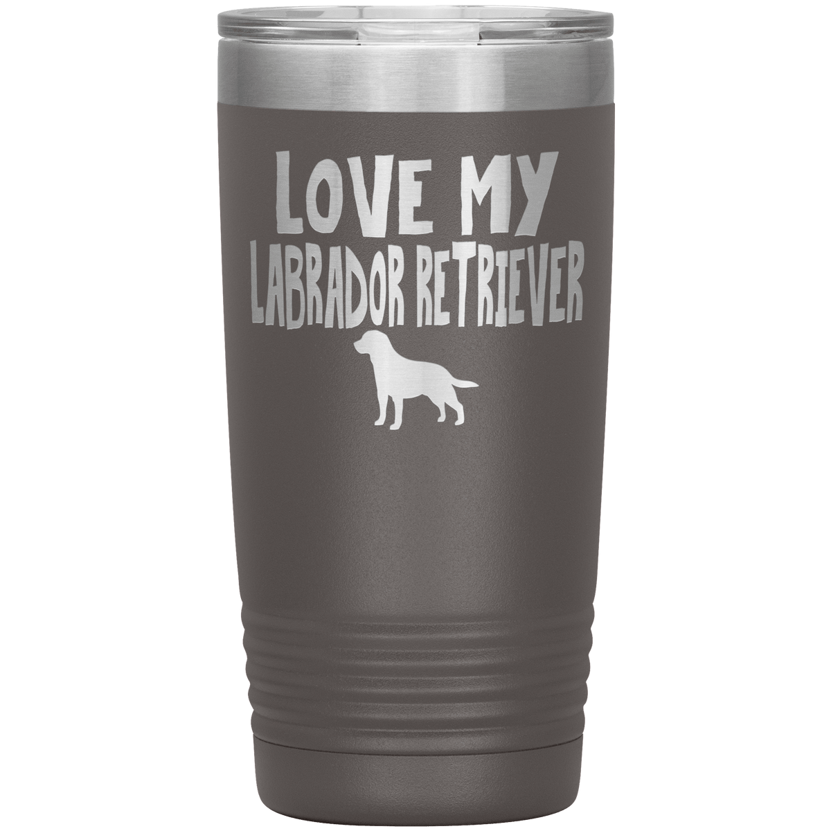 Love My Labrador Retriever 20 Oz Vacuum Tumbler Tumblers Pewter