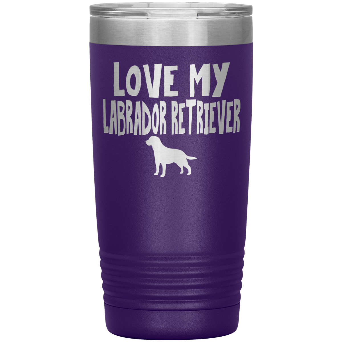 Love My Labrador Retriever 20 Oz Vacuum Tumbler Tumblers Purple