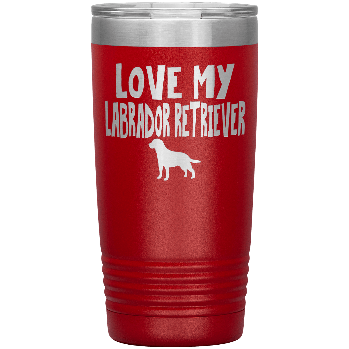 Love My Labrador Retriever 20 Oz Vacuum Tumbler Tumblers Red
