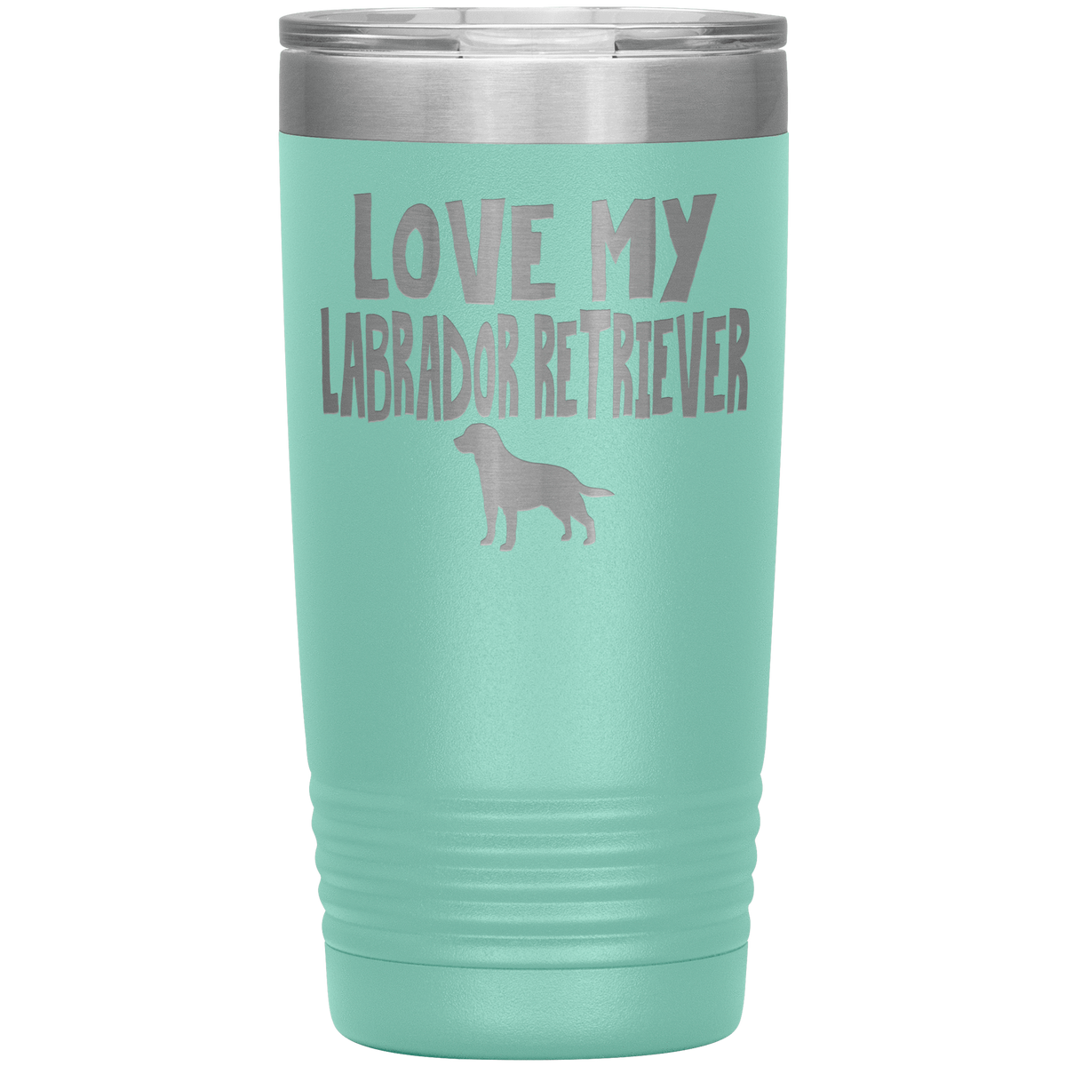 Love My Labrador Retriever 20 Oz Vacuum Tumbler Tumblers Teal
