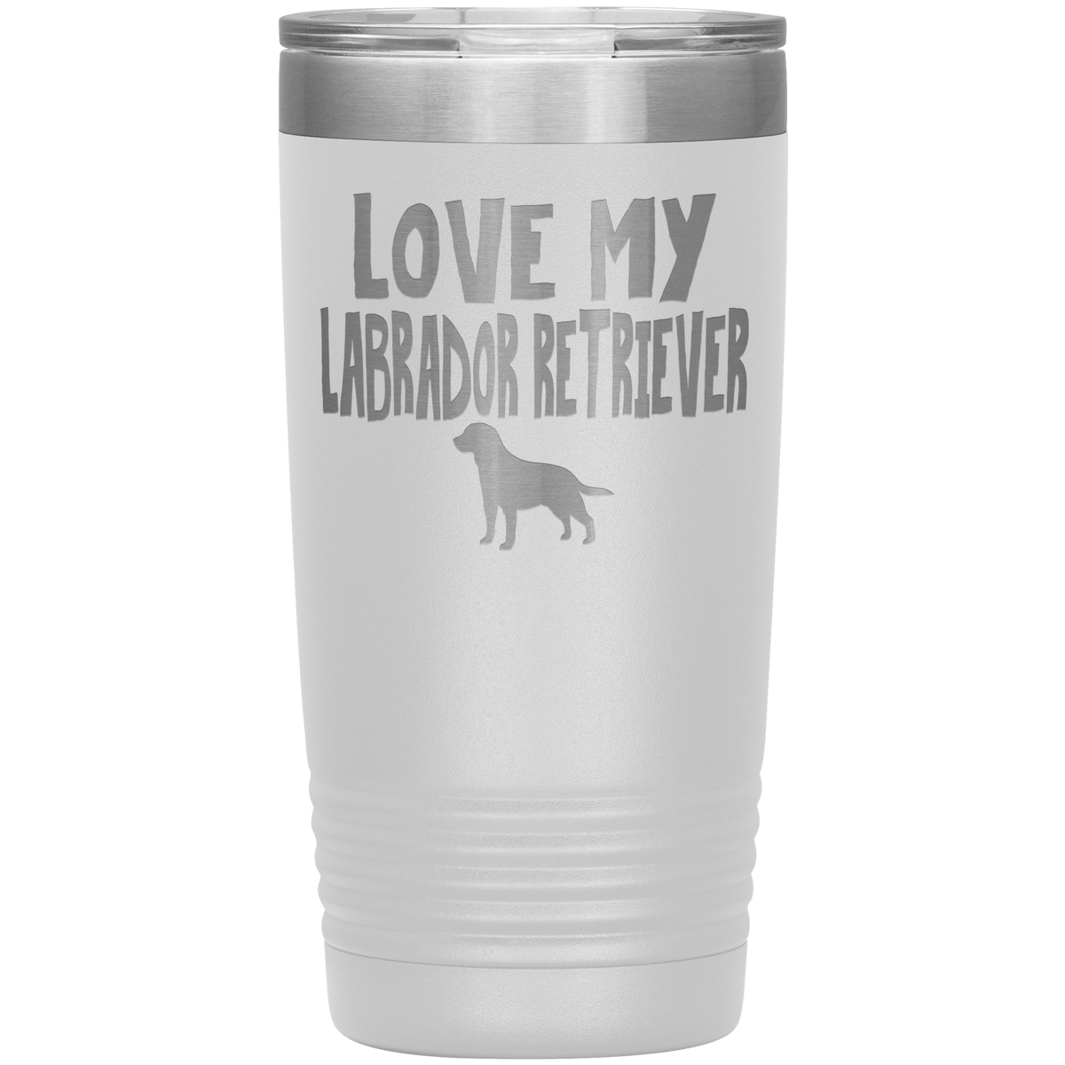Love My Labrador Retriever 20 Oz Vacuum Tumbler Tumblers White