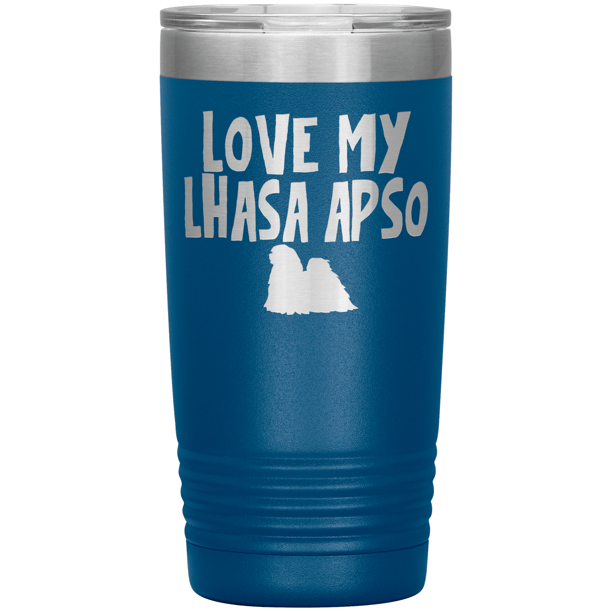 Love My Lhasa Apso 20 Oz Vacuum Tumbler Tumblers Blue