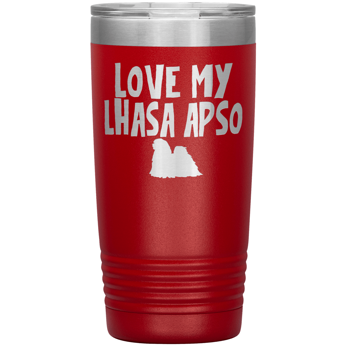 Love My Lhasa Apso 20 Oz Vacuum Tumbler Tumblers Red