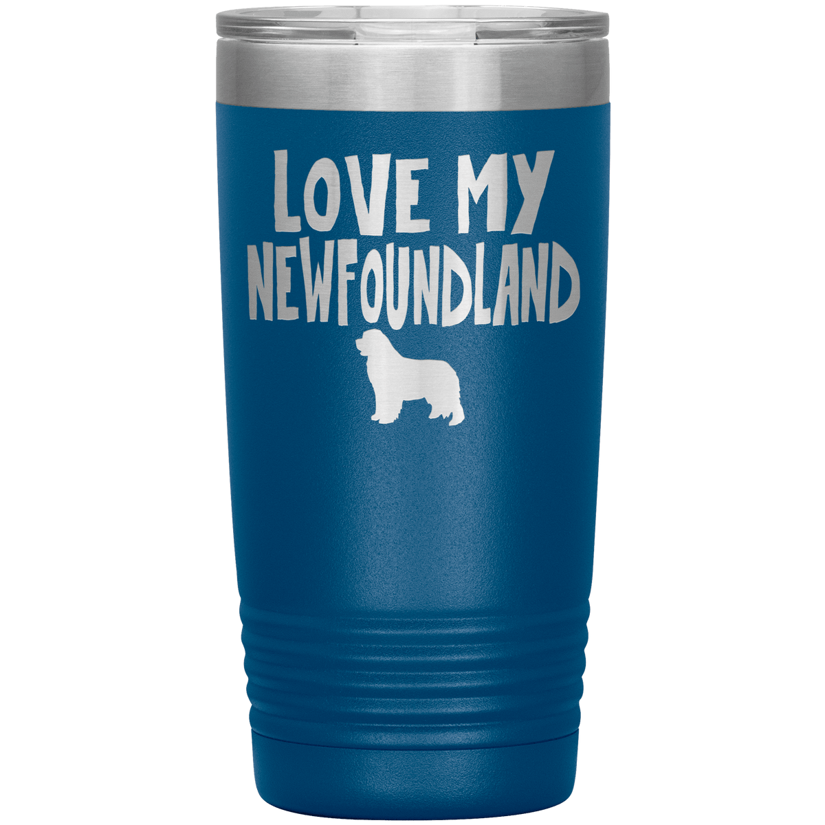 Love My Newfoundland 20 Oz Vacuum Tumbler Tumblers Blue