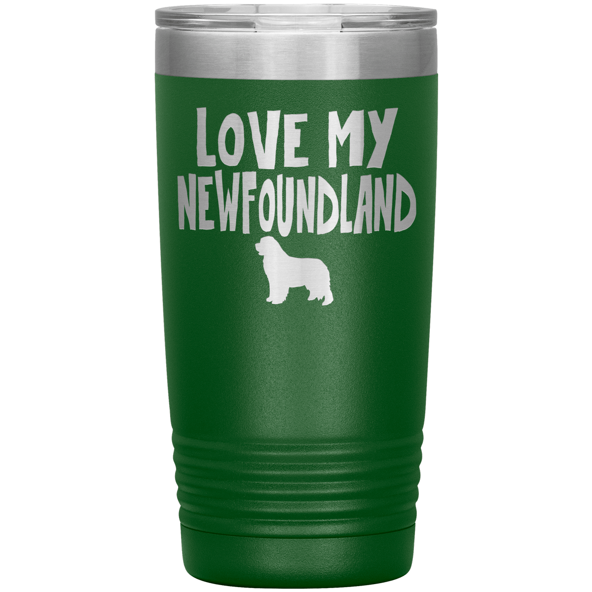 Love My Newfoundland 20 Oz Vacuum Tumbler Tumblers Green