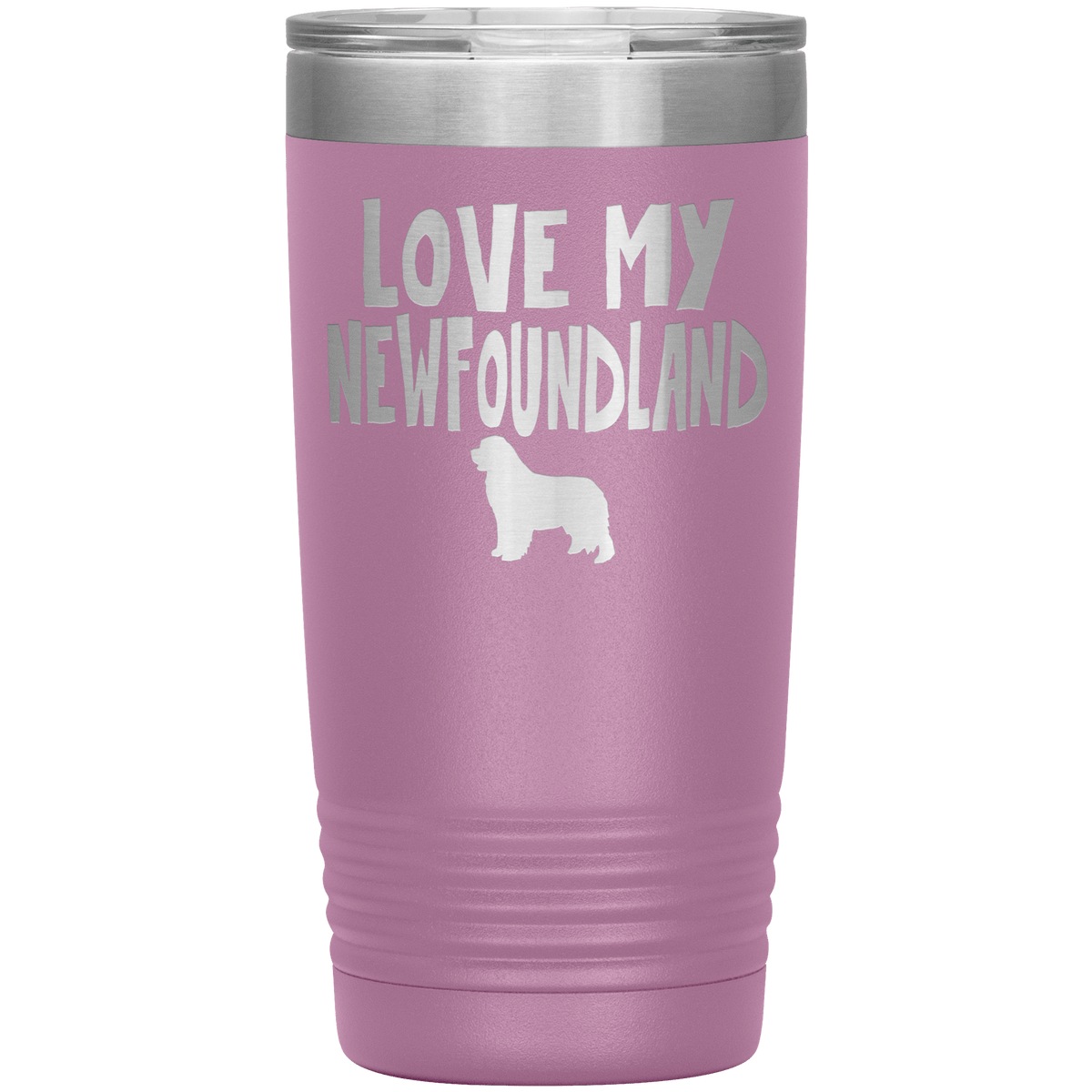 Love My Newfoundland 20 Oz Vacuum Tumbler Tumblers Light Purple