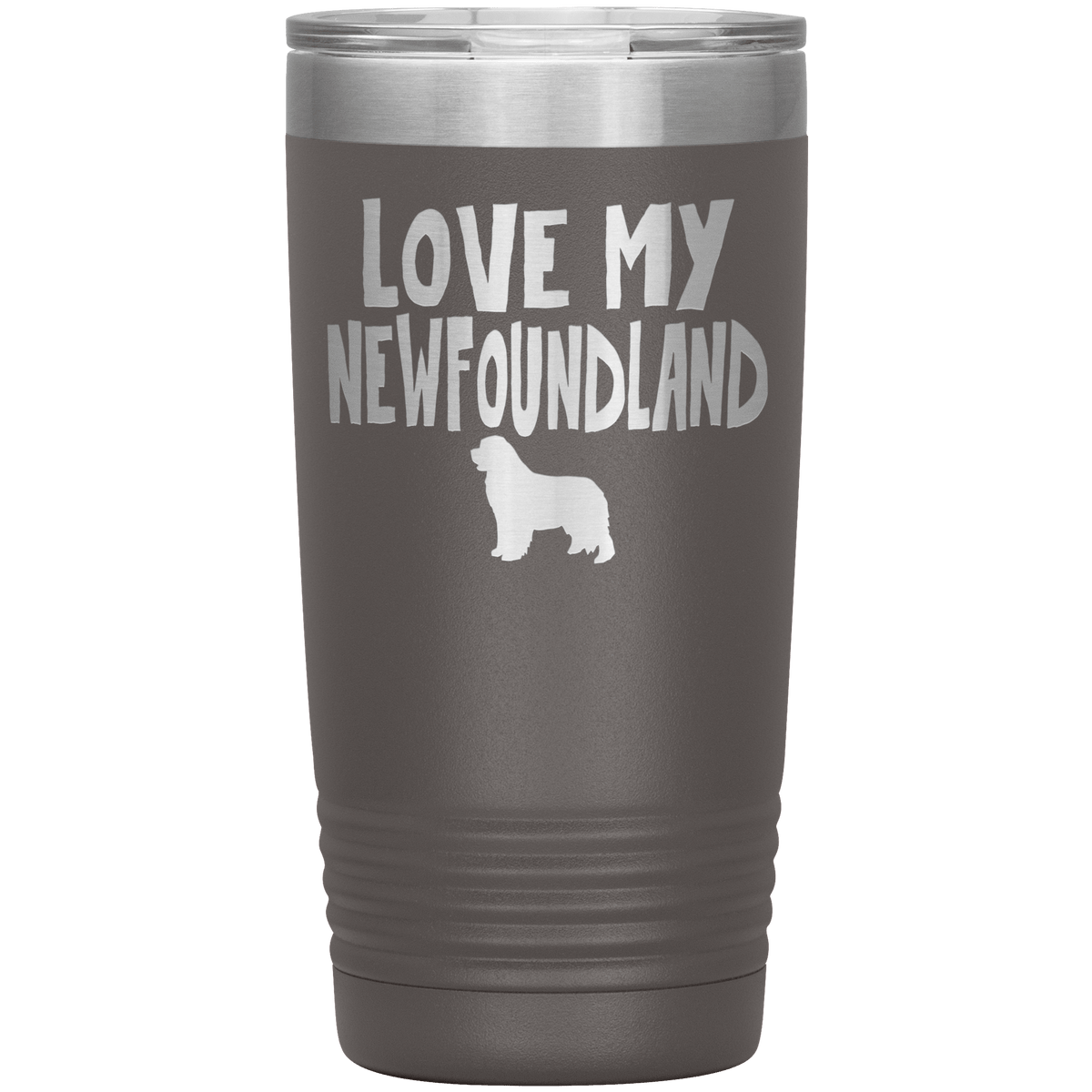 Love My Newfoundland 20 Oz Vacuum Tumbler Tumblers Pewter