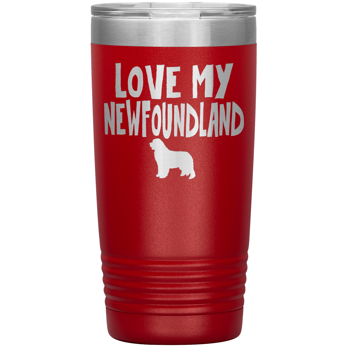 Love My Newfoundland 20 Oz Vacuum Tumbler Tumblers Red