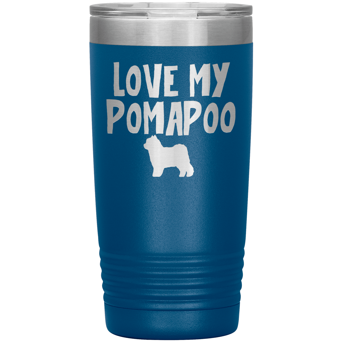 Love My Pomapoo 20 Oz Vacuum Tumbler Tumblers Blue
