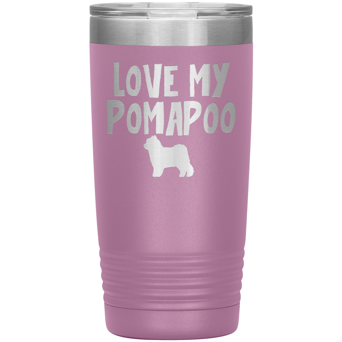 Love My Pomapoo 20 Oz Vacuum Tumbler Tumblers Light Purple