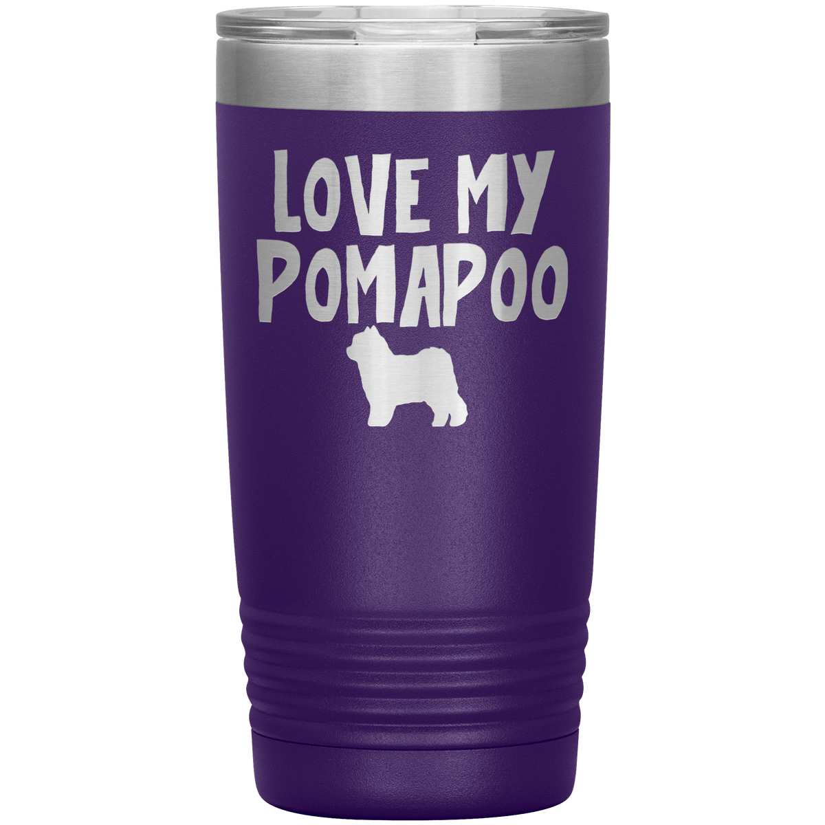 Love My Pomapoo 20 Oz Vacuum Tumbler Tumblers Purple