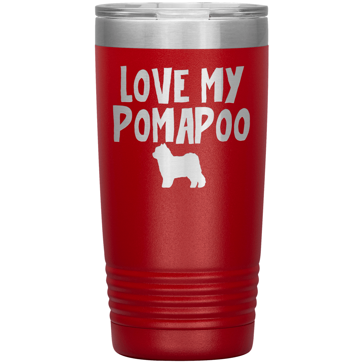 Love My Pomapoo 20 Oz Vacuum Tumbler Tumblers Red