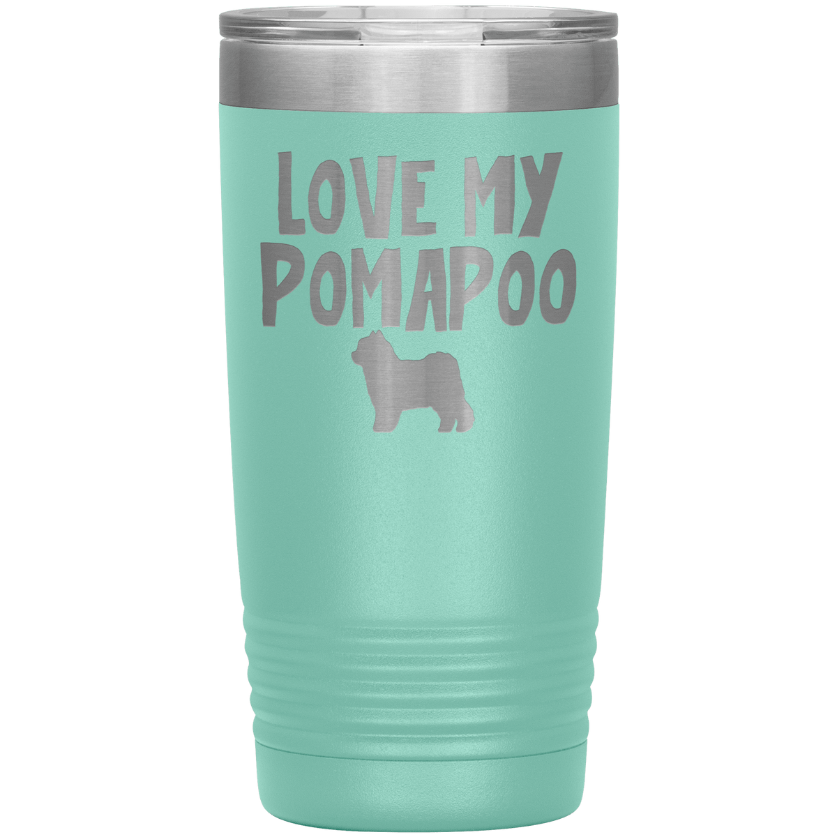 Love My Pomapoo 20 Oz Vacuum Tumbler Tumblers Teal