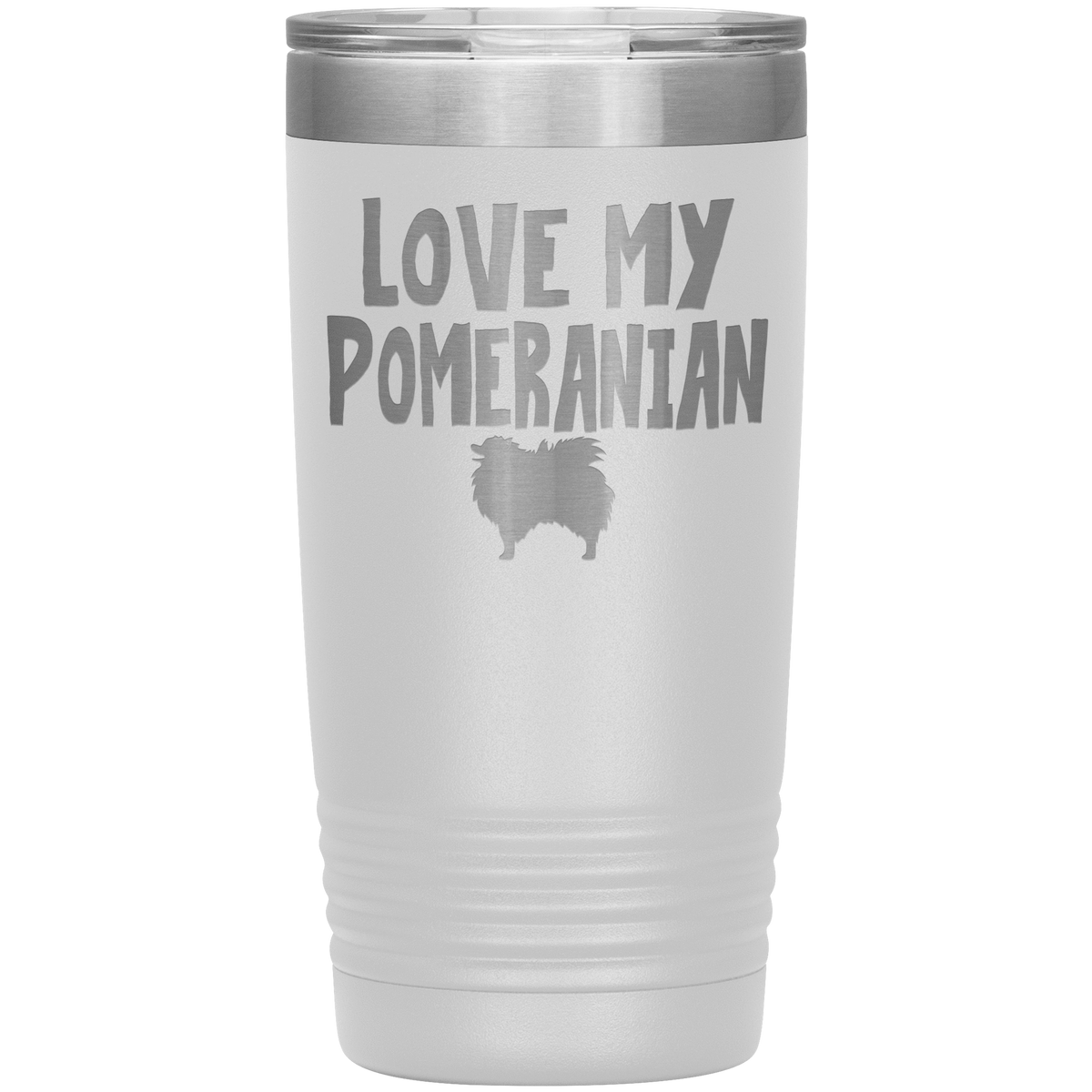 Love My Pomeranian 20 Oz Vacuum Tumbler Tumblers White